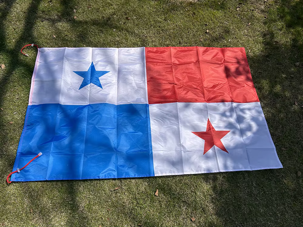 Bandera de Panamá tipo chal en poliéster para interior y exterior - imagen 3