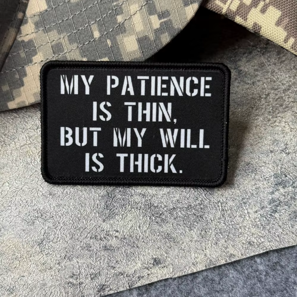 Parche táctico MY WILL IS THICK con gancho y bucle para ropa - imagen 5
