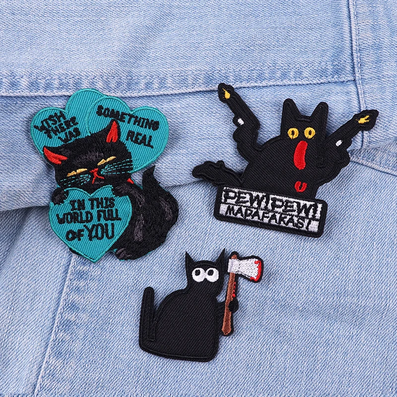 Parche bordado termoadhesivo rana y gato – Infantil para coser o planchar - imagen 4