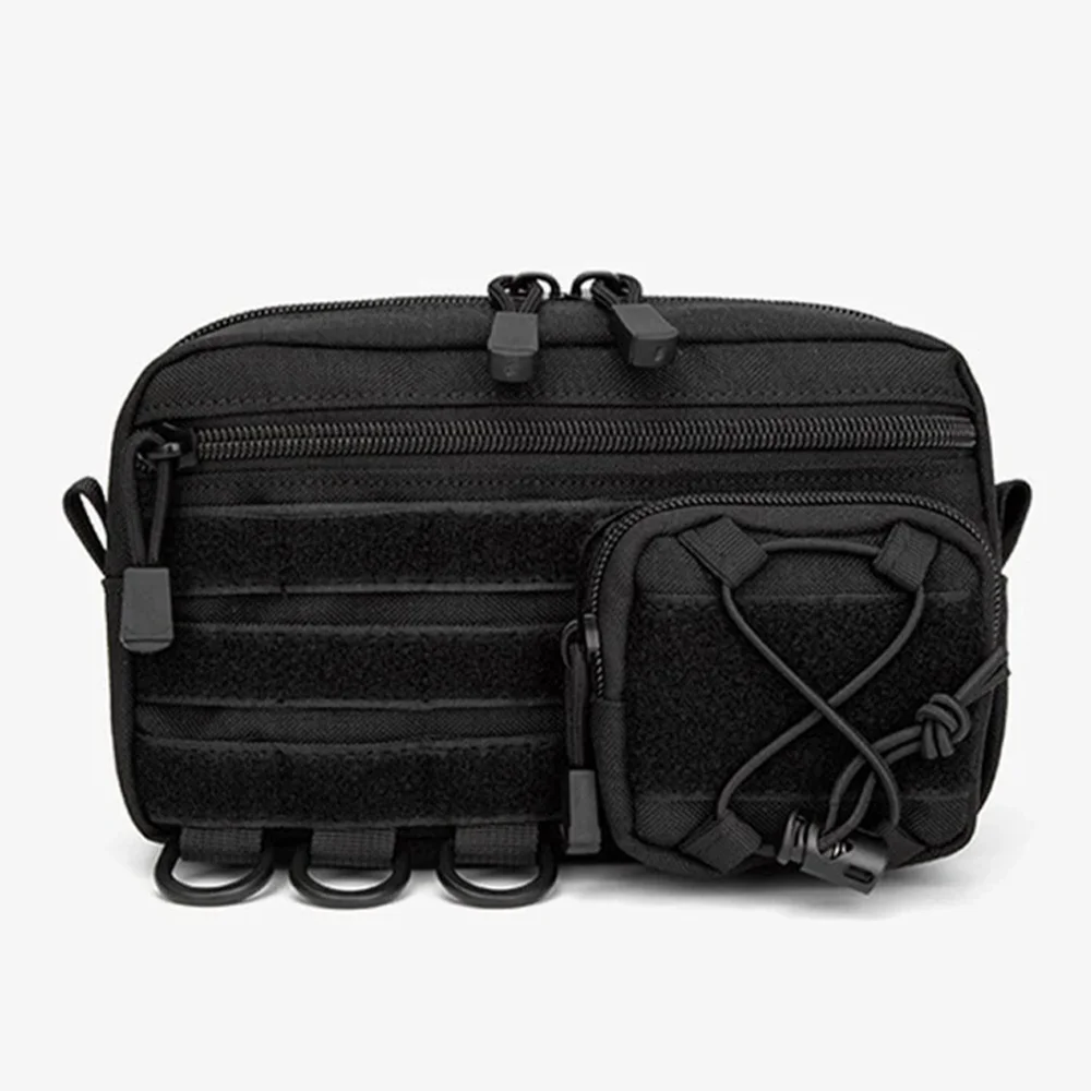 Riñonera táctica MOLLE para hombre con bolsillo móvil exteriores