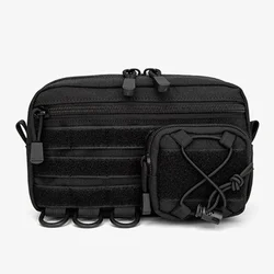 Riñonera táctica MOLLE para hombre con bolsillo móvil exteriores