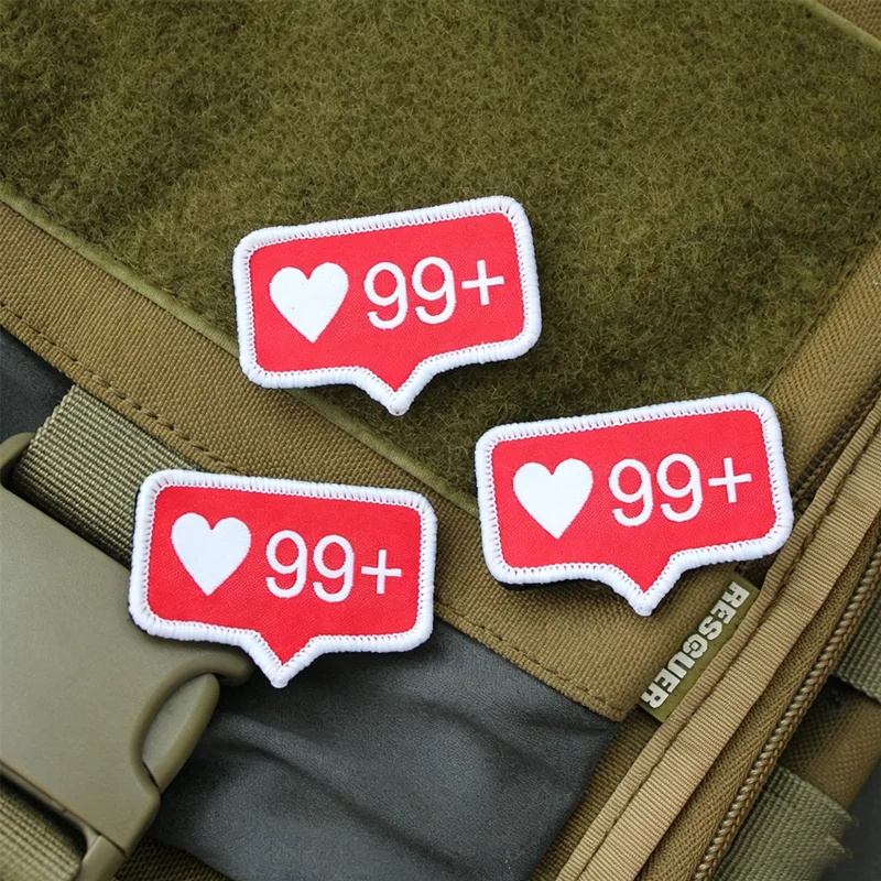 Parche bordado corazón – Insignia táctica para ropa y accesorios militares - imagen 5