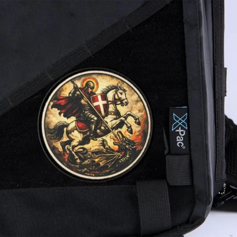 Parche táctico San Jorge con velcro gancho y bucle para mochila - imagen 5