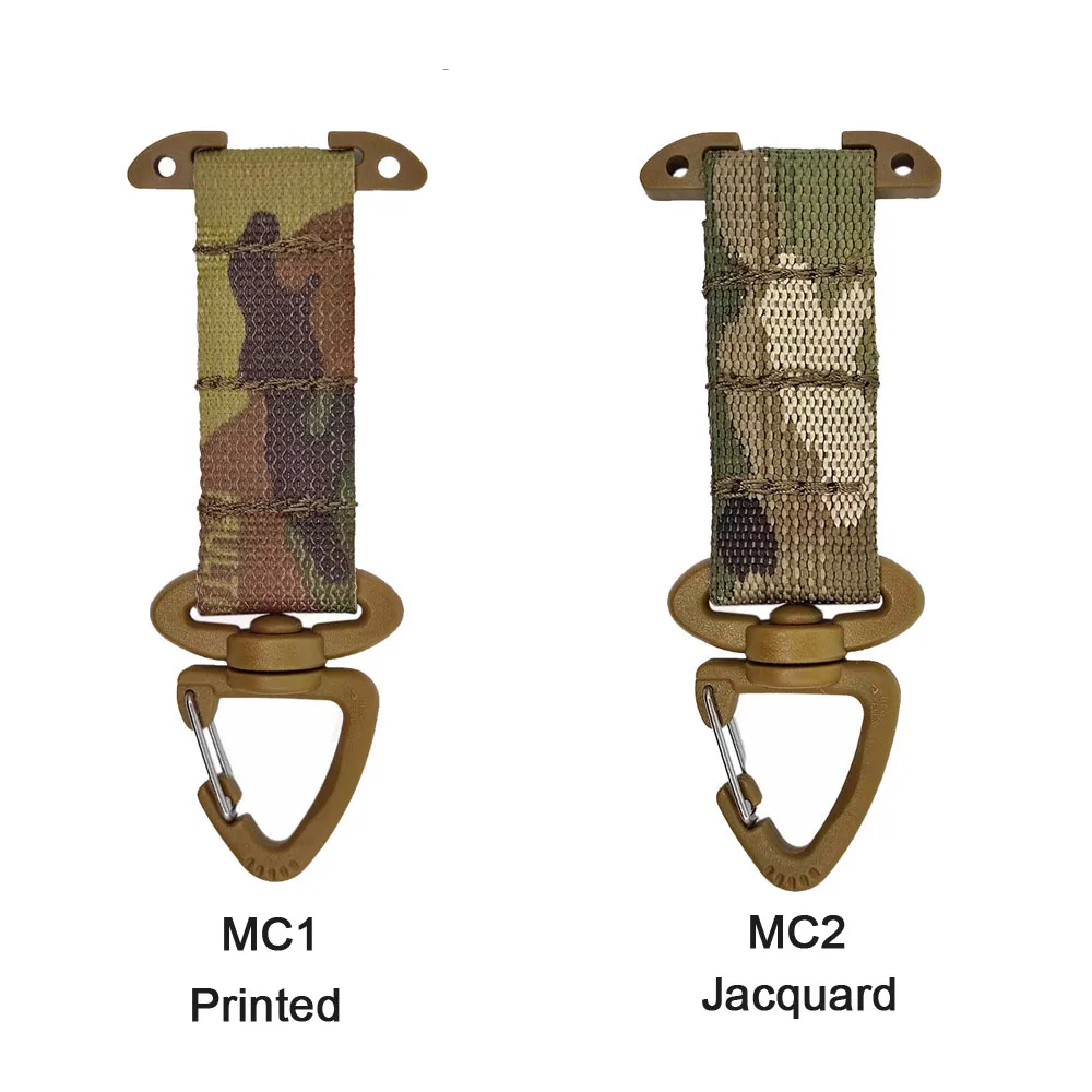 Gancho triangular MOLLE para cinturón, chaleco y llavero táctico