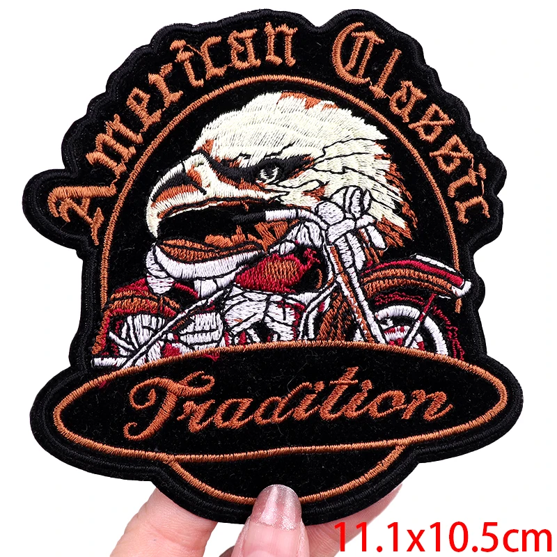 Parche bordado águila punk para chaqueta - planchado o coser - imagen 4