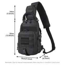 Bolso de pecho táctico multifunción ripstop para exteriores y bici