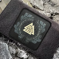Parche táctico Valknut y Igradrasil – Insignia moral con velcro