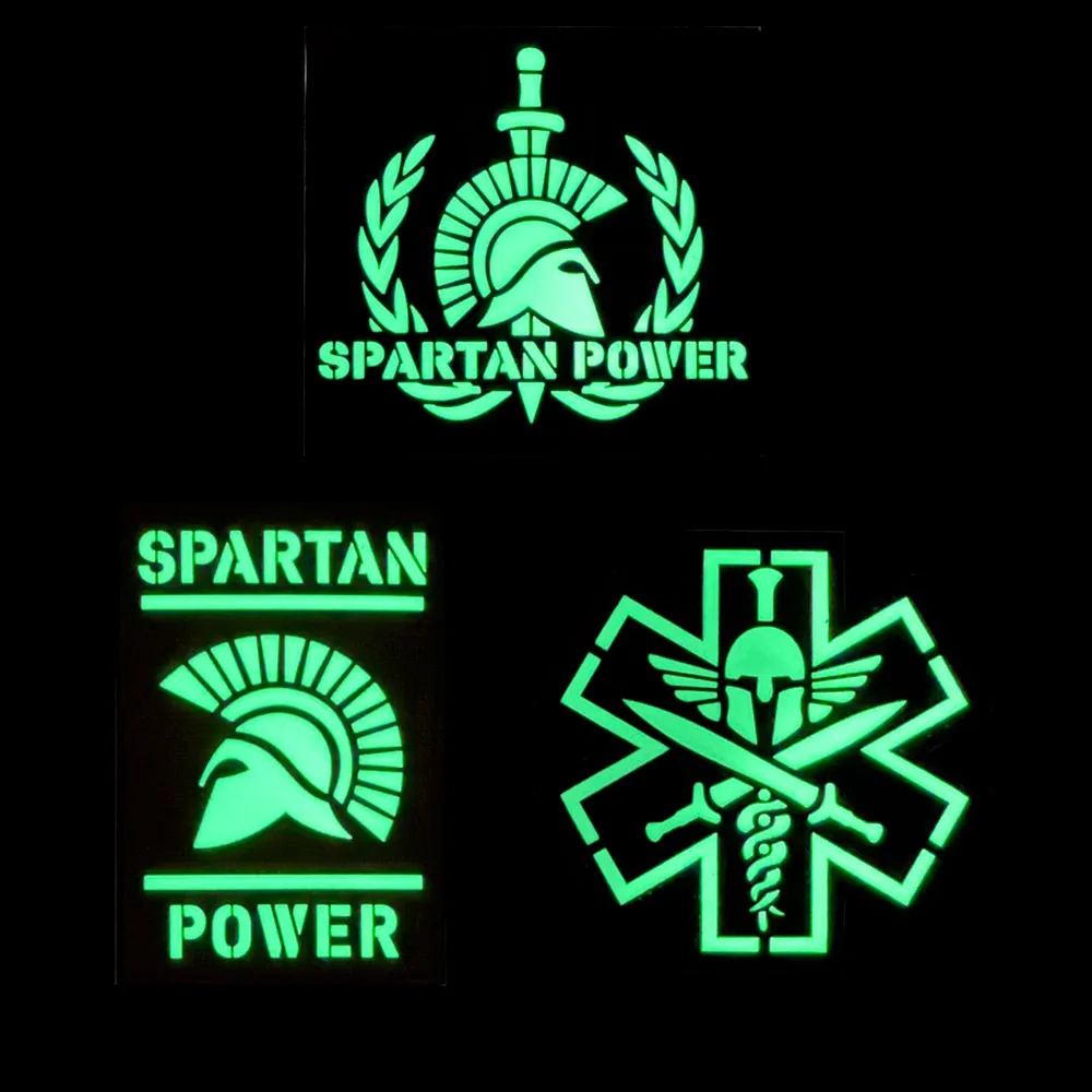 SPARTAN POWER Parche IR reflectante luminoso – Insignia táctica MOLLE - imagen 2