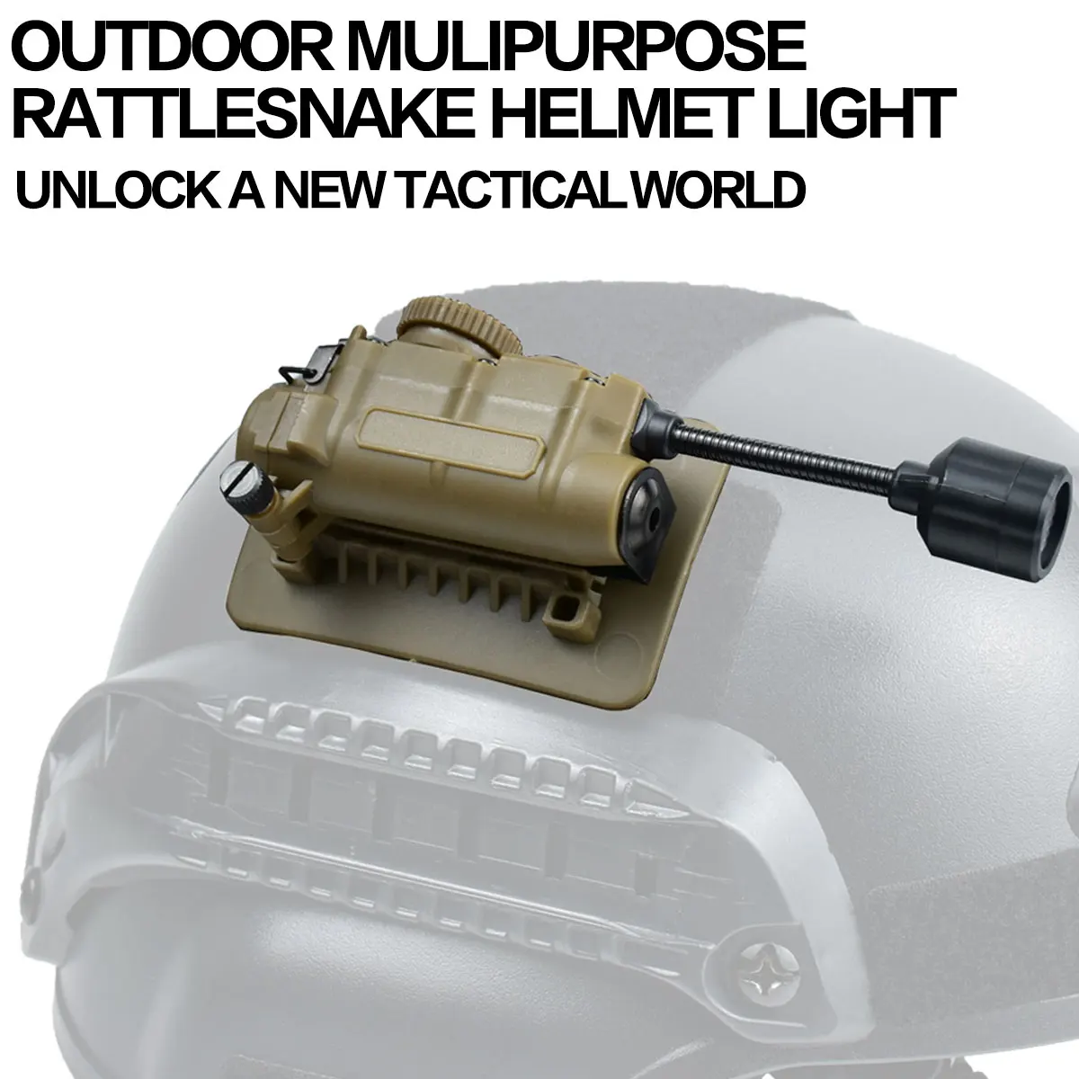 Linterna Sidewinder casco táctica – Luz IR estrobo caza y pesca - imagen 5