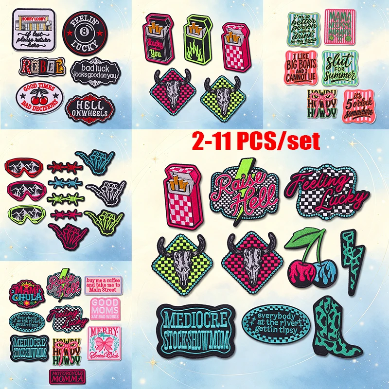 Parches bordados vaquero MAMA – Termoadhesivos para ropa y jeans - imagen 5