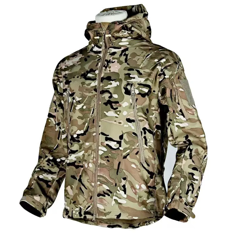 Chaqueta táctica bomber impermeable de invierno capucha multibolsillos - imagen 4