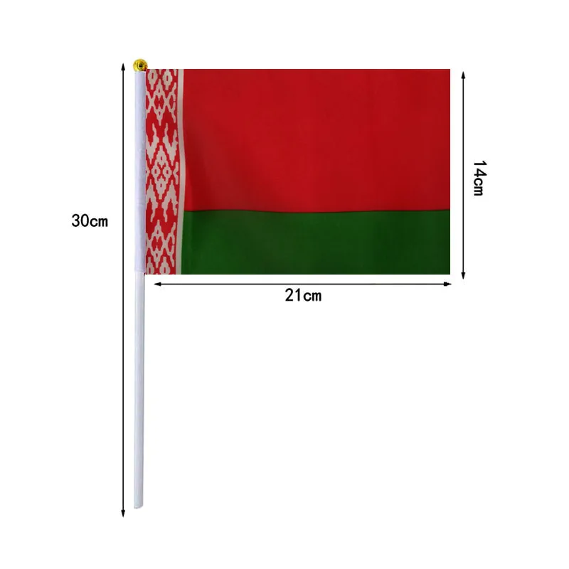 Bandera Bielorrusia ondulada cosida a mano efecto 3D para uniforme - imagen 2