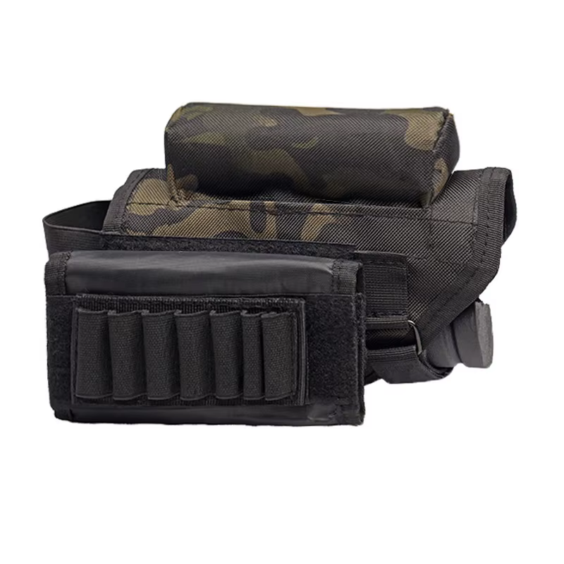 Reposamanos táctico MOLLE con bolsa de culata y porta cargador