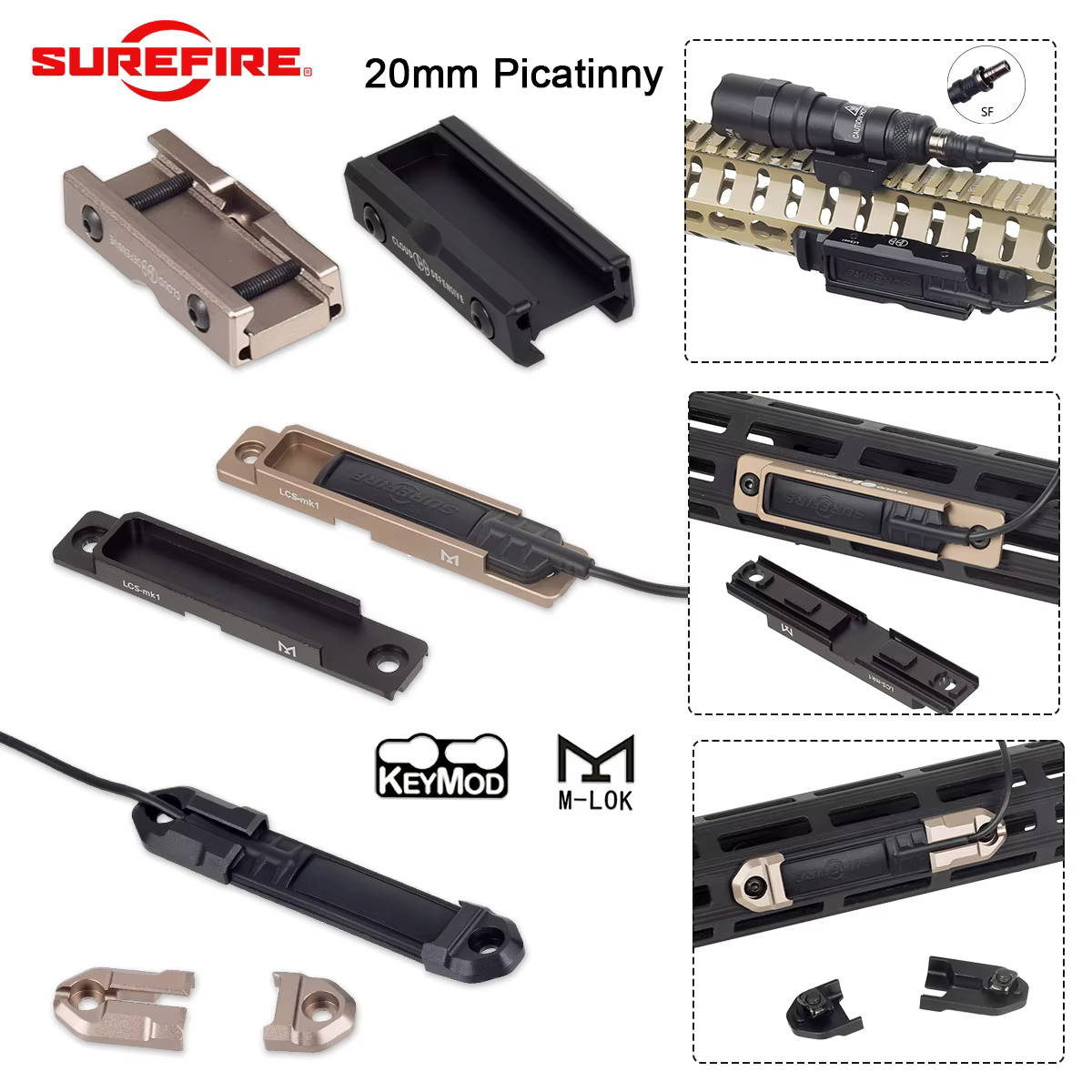 SureFire M600 Linterna táctica LED CNC compatible M-LOK y KeyMod - imagen 2