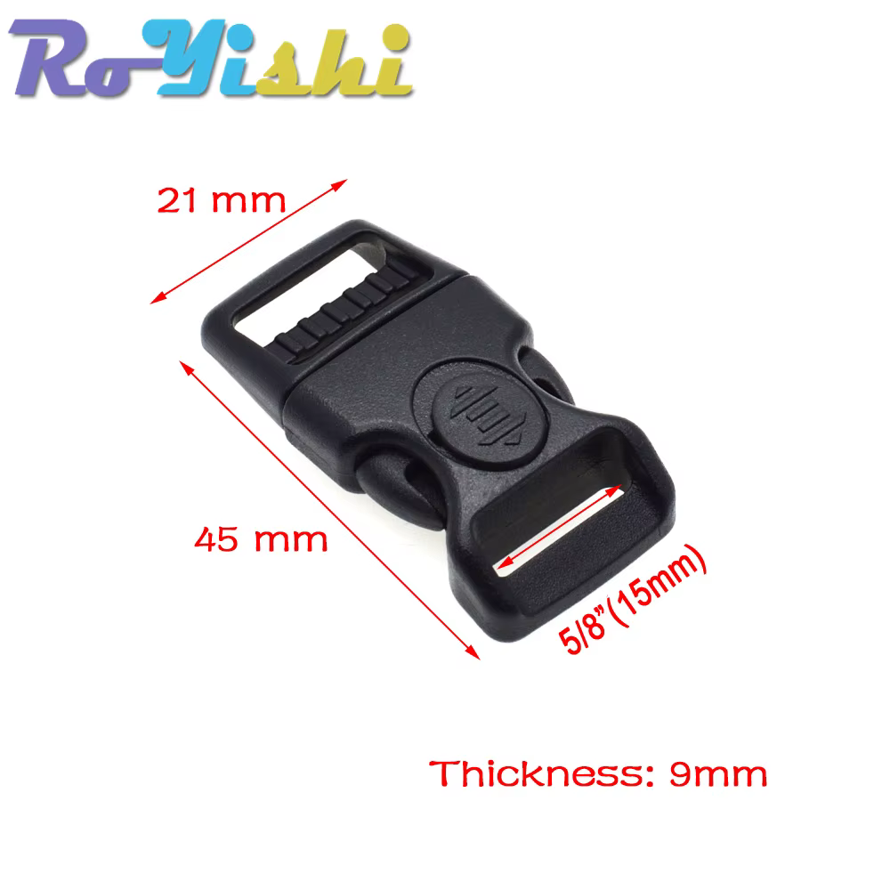 Hebilla liberación lateral negra para pulsera Paracord - imagen 2