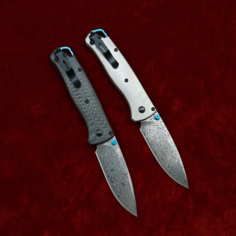 LEMIFSH 535TI Cuchillo plegable EDC de titanio Vg10 Damasco - imagen 4