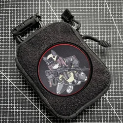 Parche de moral anime chica gato con velcro para mochila y ropa