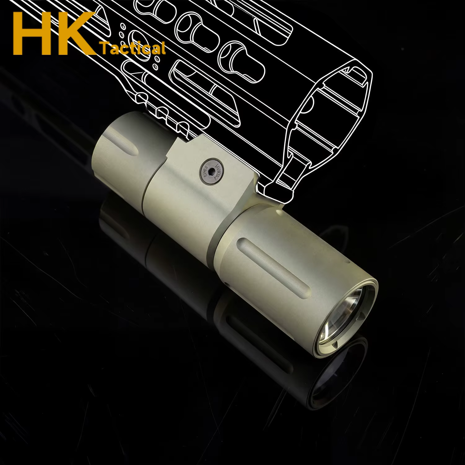 Linterna táctica Scout Light para riel Picatinny luz blanca - imagen 4