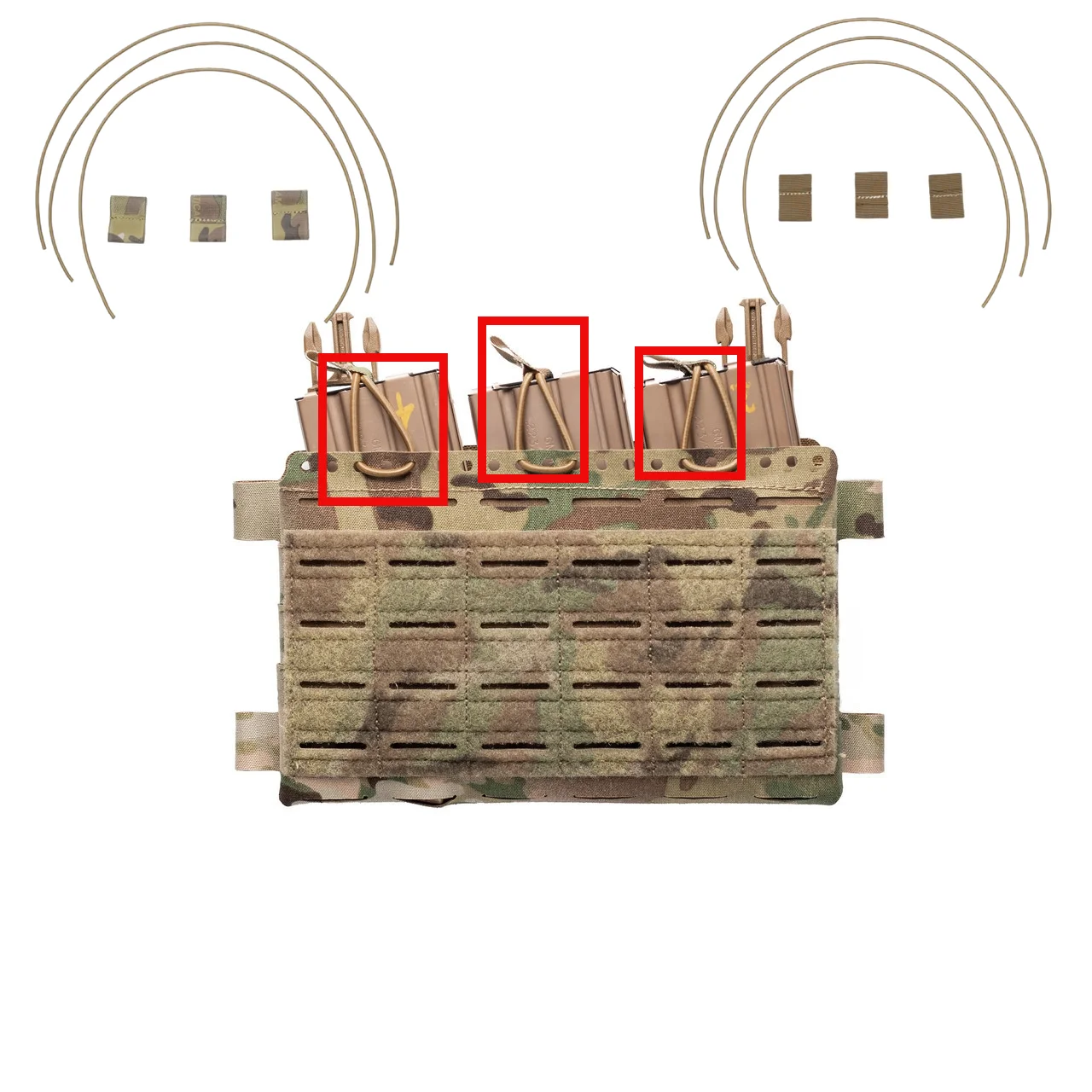 Accesorio MOLLE camuflaje con cuerda elástica táctica fija - imagen 3