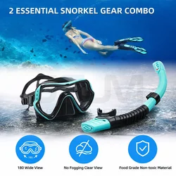 JSJM Set de snorkel adulto con máscara y tubo respirador