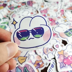Pegatinas vinilo conejo Mongmong tácticas para portátil y agenda