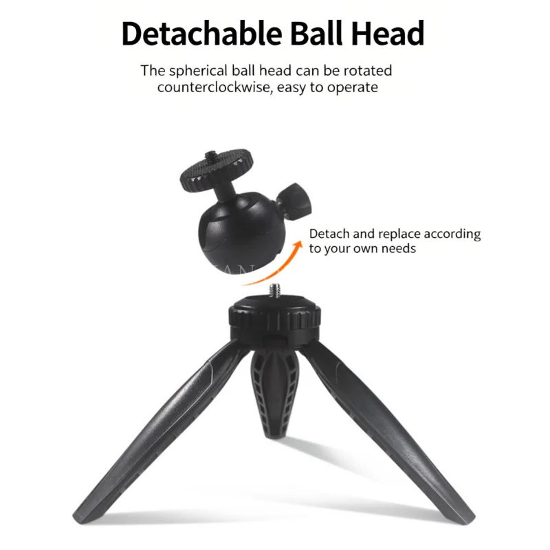 Mini trípode universal con clip para teléfono móvil, ajustable - imagen 3