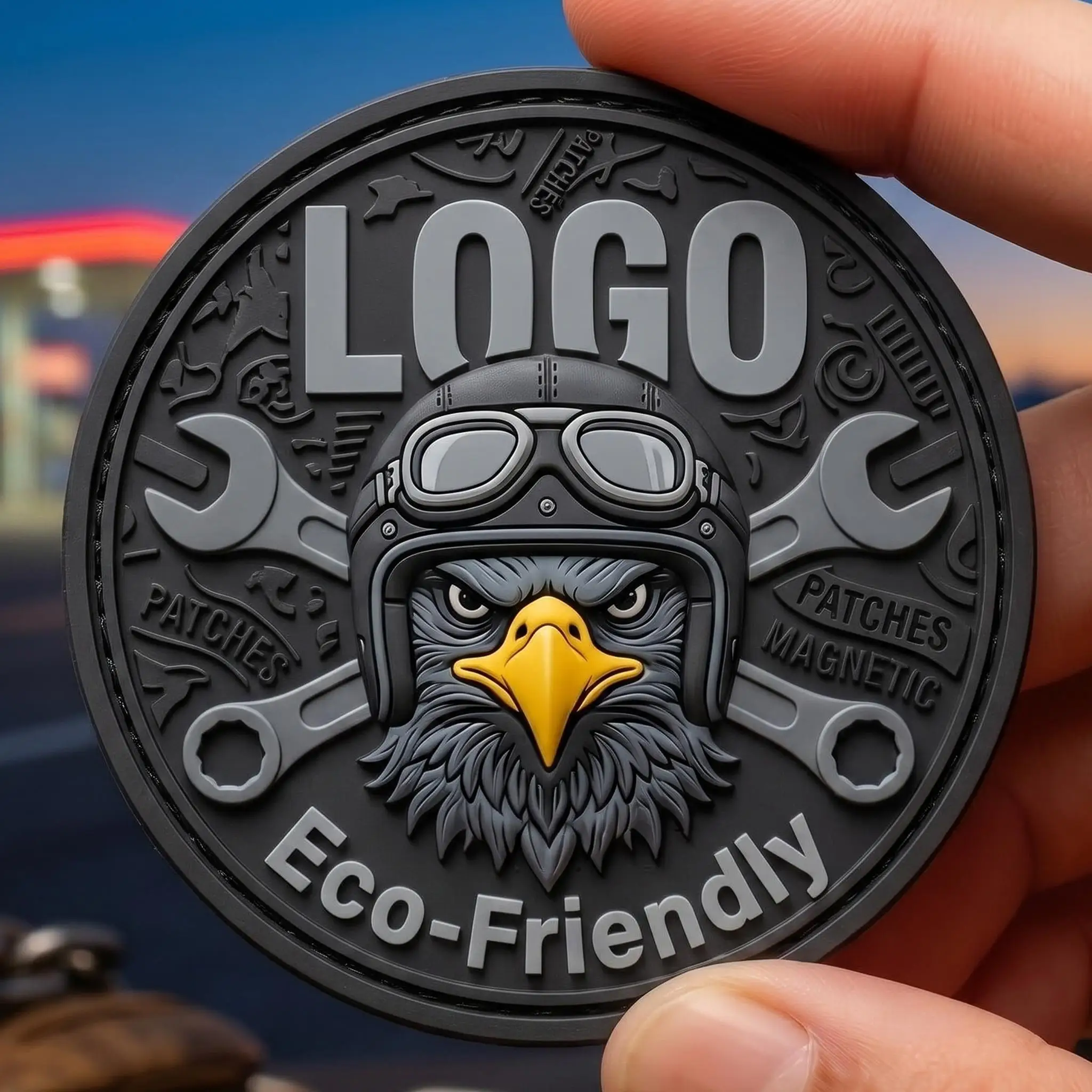 Parche termoadhesivo de PVC con logotipo personalizado para DIY - imagen 3
