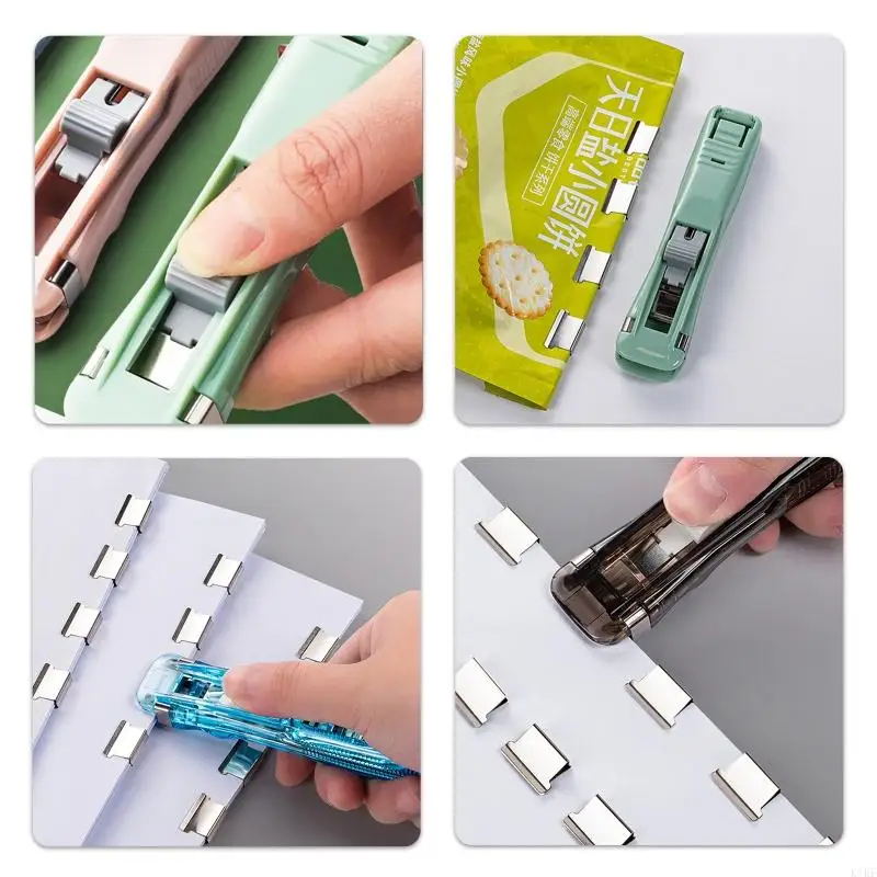 Dispensador abrazaderas papel con clip metálico y recargas - imagen 4