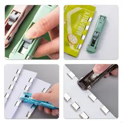 Dispensador abrazaderas papel con clip metálico y recargas