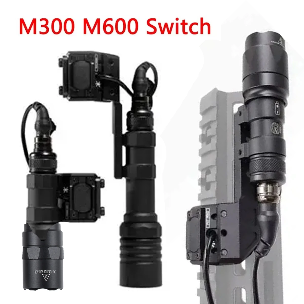 Interruptor táctico Hot Mod UNITY para SureFire M600 M300 - vista frontal