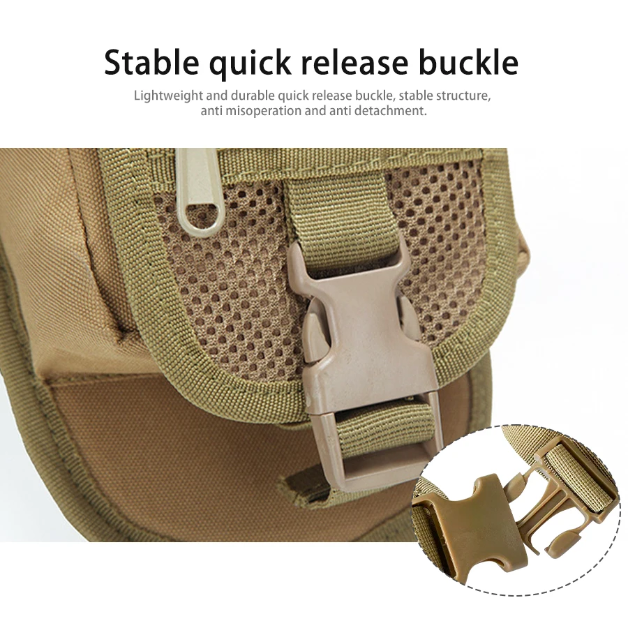 Bolsa táctica de muslo y cintura con múltiples bolsillos para ciclismo - imagen 5