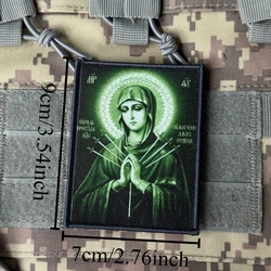 Parche táctico Virgen María velcro gancho y bucle para ropa