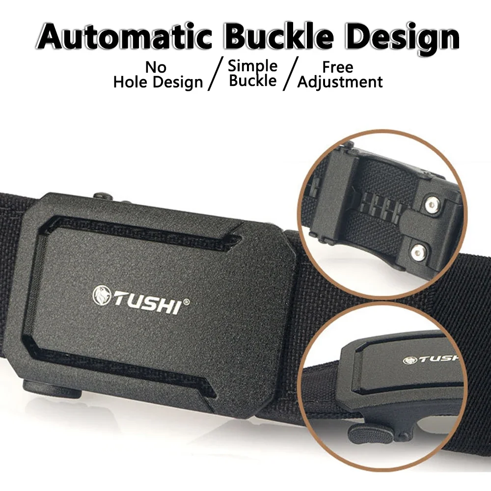 TUSHI cinturón táctico MOLLE liberación rápida airsoft senderismo - imagen 4