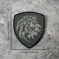 Parche táctico león con velcro – Emblema para uniforme militar