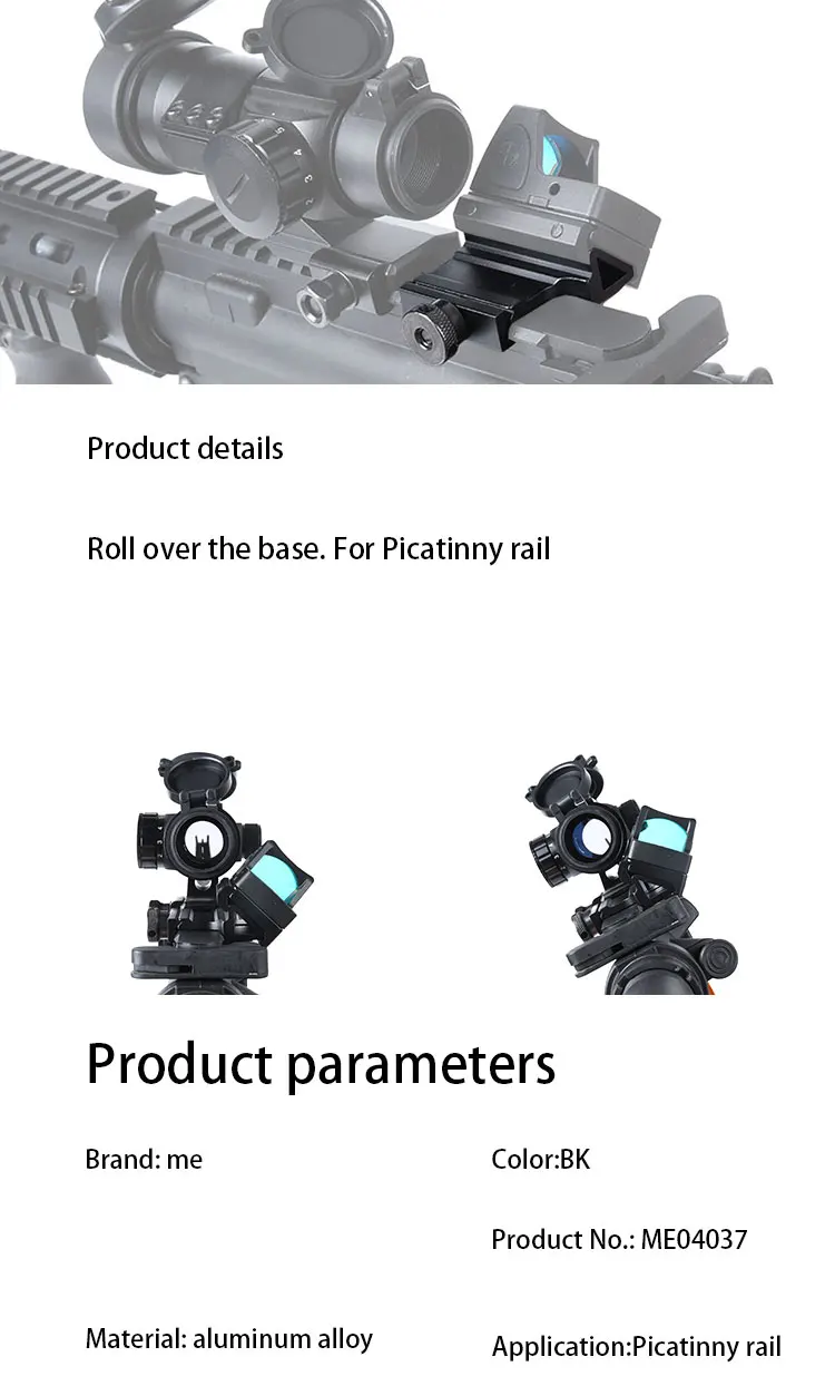 Montaje offset Picatinny WADSN Mini Metal para mira RMR