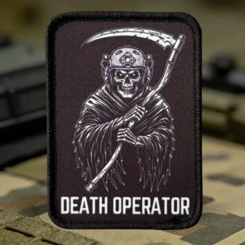 Parche táctico Death Operator velcro para brazalete y mochila