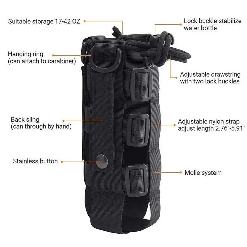 Funda cantimplora MOLLE impermeable – Táctica outdoor - imagen 4