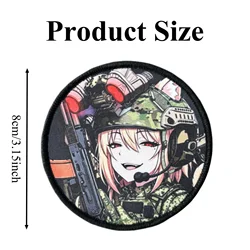 Parche de anime con velcro para mochila – insignia táctica