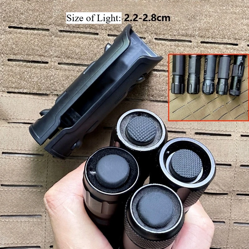 Funda táctica para linterna MOLLE giratoria con liberación rápida - imagen 2