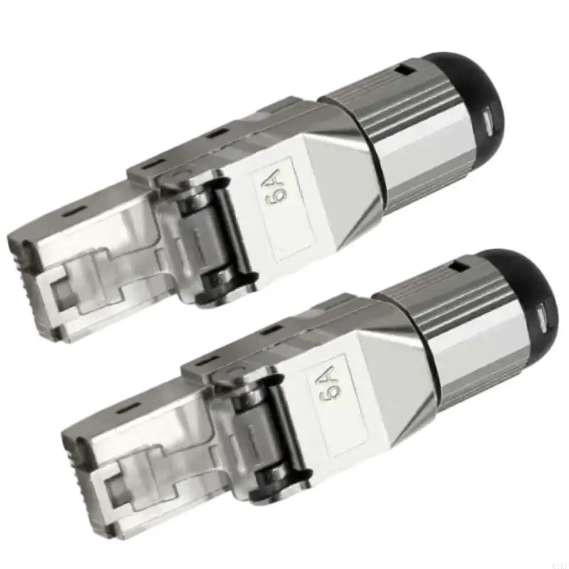 Conector RJ45 blindado metálico para cable Ethernet CAT6/7/8 - imagen 5