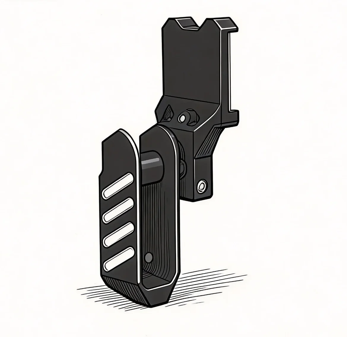 Funda de pistola táctica de extracción rápida IPSC de aluminio - imagen 3