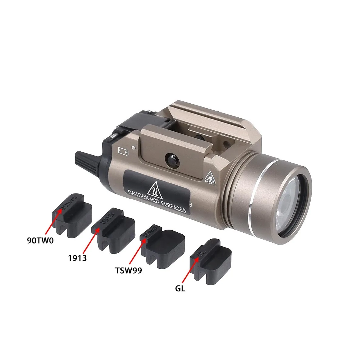Linterna táctica LED compacta aluminio con estrobo y mira láser - imagen 4