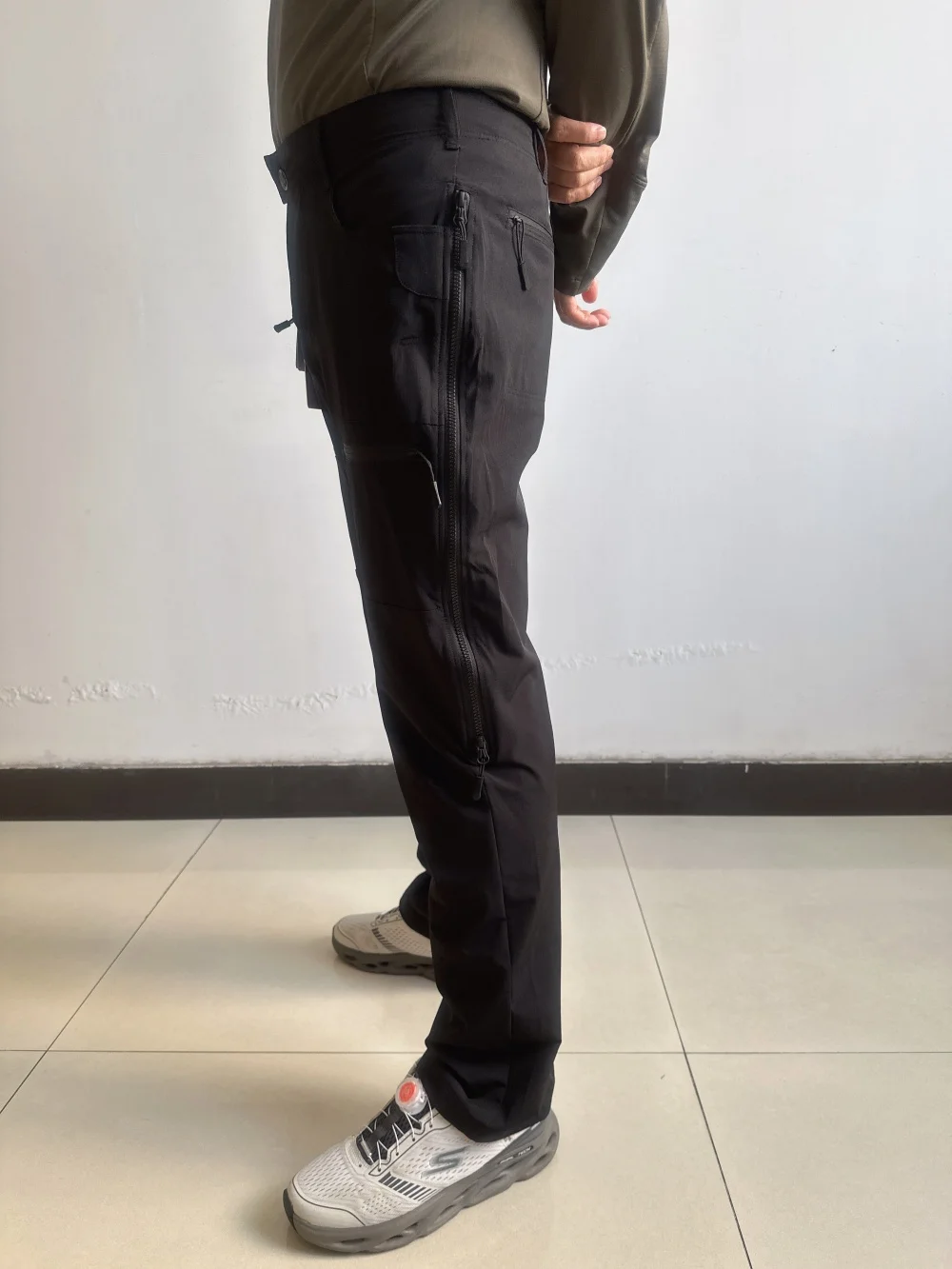 Pantalones tácticos de nailon elástico, secado rápido con cremalleras - imagen 5