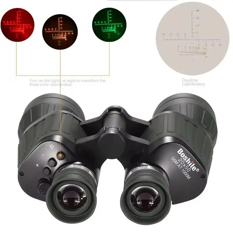 Binoculares Boshile con enfoque automático impermeables y retícula
