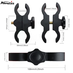 Abrazadera tubular para linterna táctica y láser