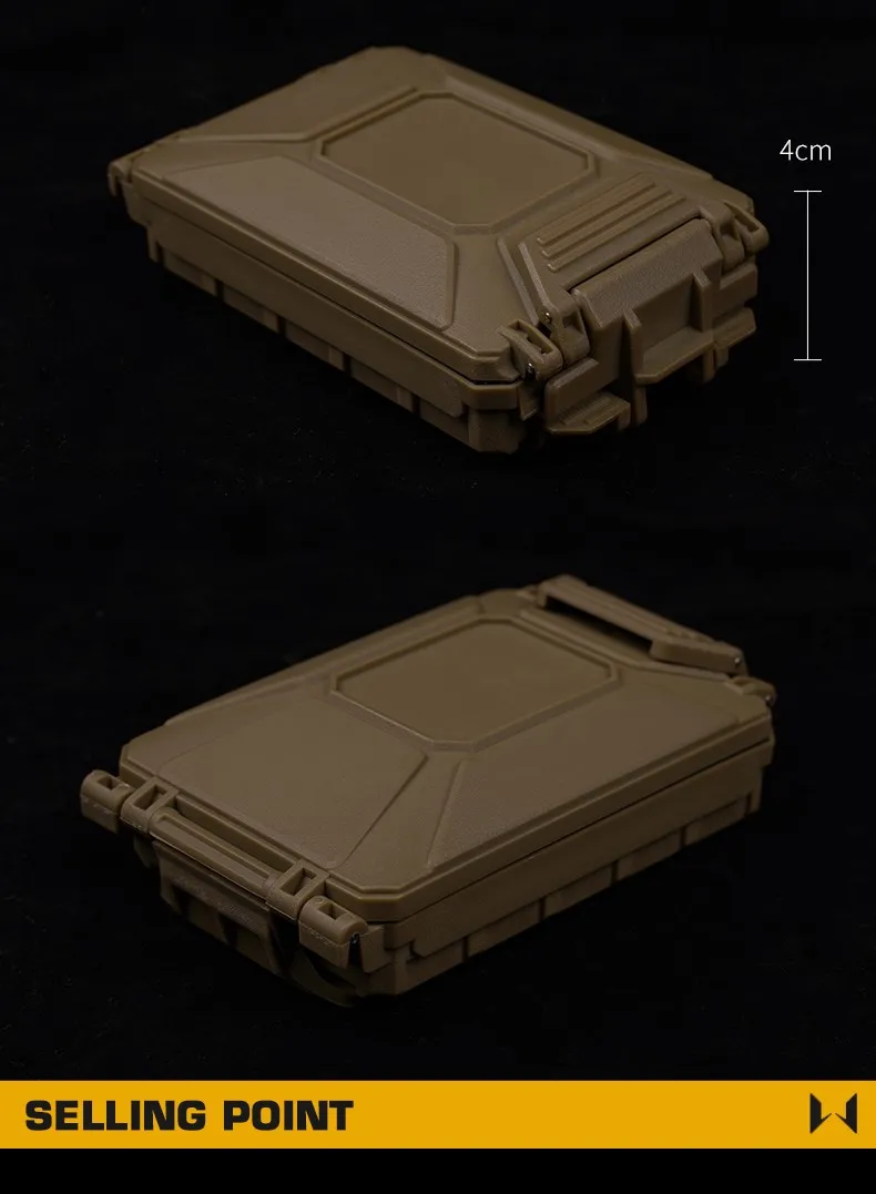 Detalle del doble compartimento de la caja