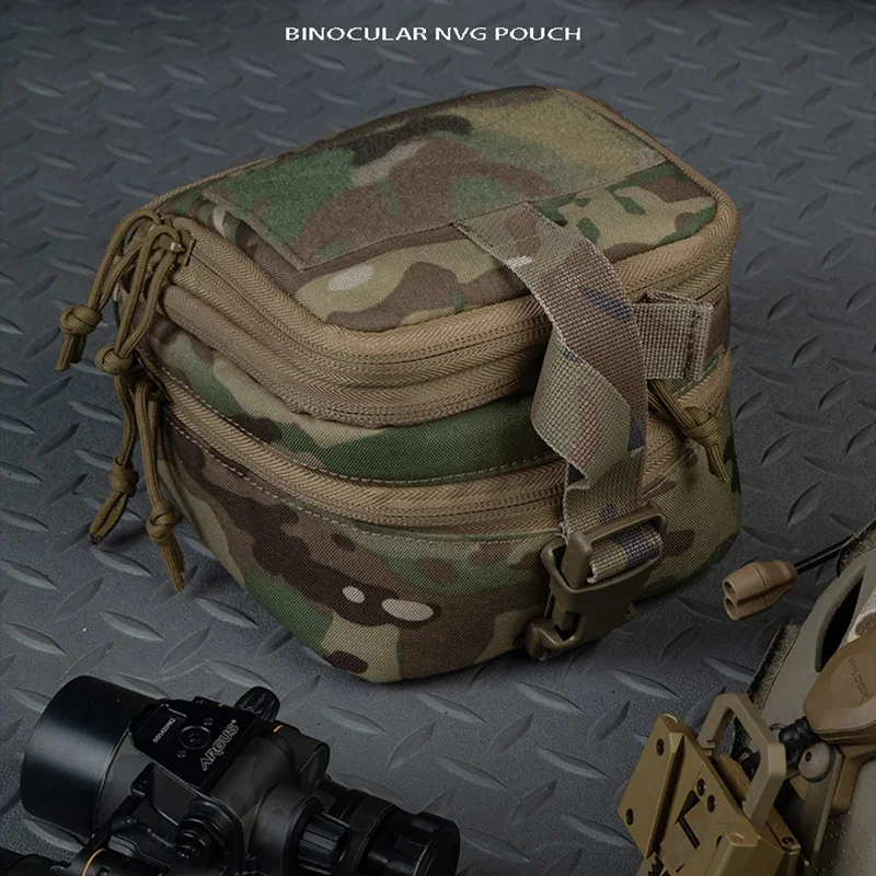 Bolsa táctica MOLLE doble capa para binoculares NVG – Caza - imagen 3