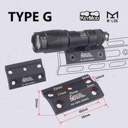 Montura desplazada para linterna táctica M300/M600 M-LOK KeyMod