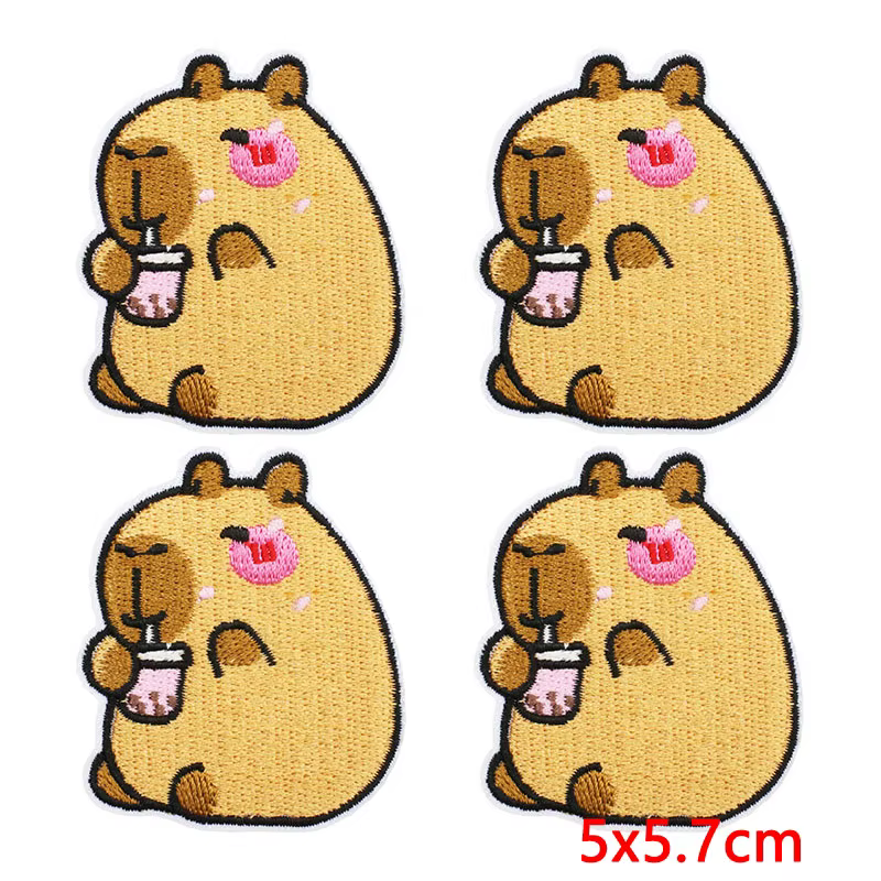 Parche termoadhesivo capibara dibujos animados para ropa infantil - imagen 2