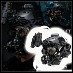 Cyberpunk Casco táctico airsoft con máscara gótica NVG